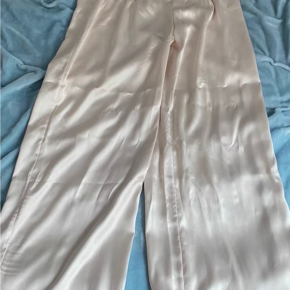 Chic Cream Satin Trousers
